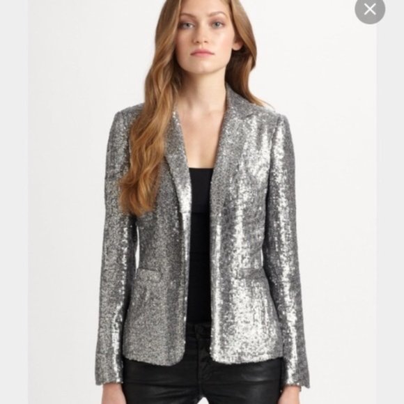 NWOT MICHAEL Michael Kors Sequin Blazer Jacket. 4 - Picture 3 of 6